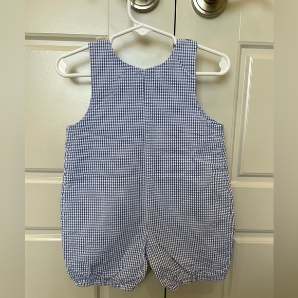 Blue Checked Sailboat Romper - Picture 3 of 5